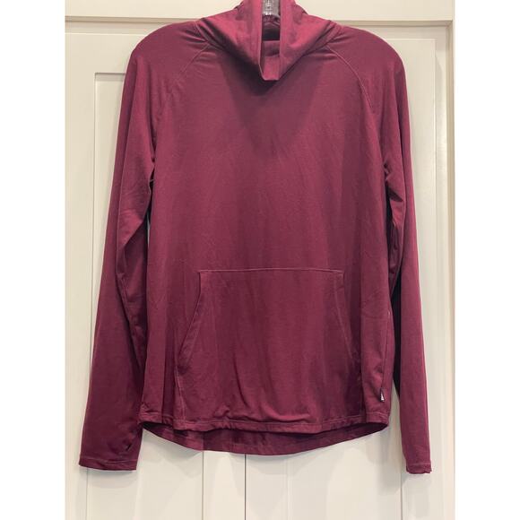 Eddie Bauer  maroon Active Funnel neck (athleisure) top LG - Picture 1 of 9
